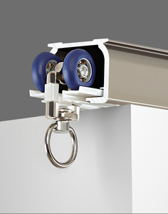 High Quality Modern Silent Sliding Curtain Poles Aluminium <strong>Hollow</strong> <strong>Rail</strong> for Window Home-Multiple Colors Available