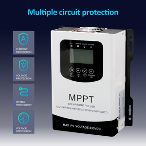 Контроллеры солнечной системы MPPT 30A 40A 50A 60A 80A 100A 120A контроллер солнечного заряда умное автоматическое распознавание 12V/24V/36V/48V/96V - Product Image 6