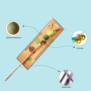 Interactive <strong>Cat</strong> Toys <strong>Cat</strong> Wand String Toys Glitter Feather Spring <strong>Cat</strong> Teaser Stick for Pets <strong>Playing</strong> With <strong>Catnip</strong> - Product Image 2