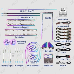 Car Ambient Lighting Fit for tesla Model 3/Y Ambient Lighting 25 in 1 Ambient Multicolor Symphony 64color Music Sync <strong>Led</strong> Strip - Product Image 1