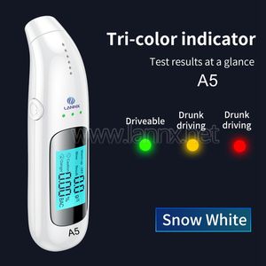 LANNX เครื่องวัดแอลกอฮอล์แบบเป่าลมพกพา,เครื่องทดสอบแอลกอฮอล์หน้าจอ LED เครื่องตรวจจับระดับมืออาชีพ De <span class=keywords><strong>Alcohol</strong></span> Datalogger ปี A5 - Product Image 6