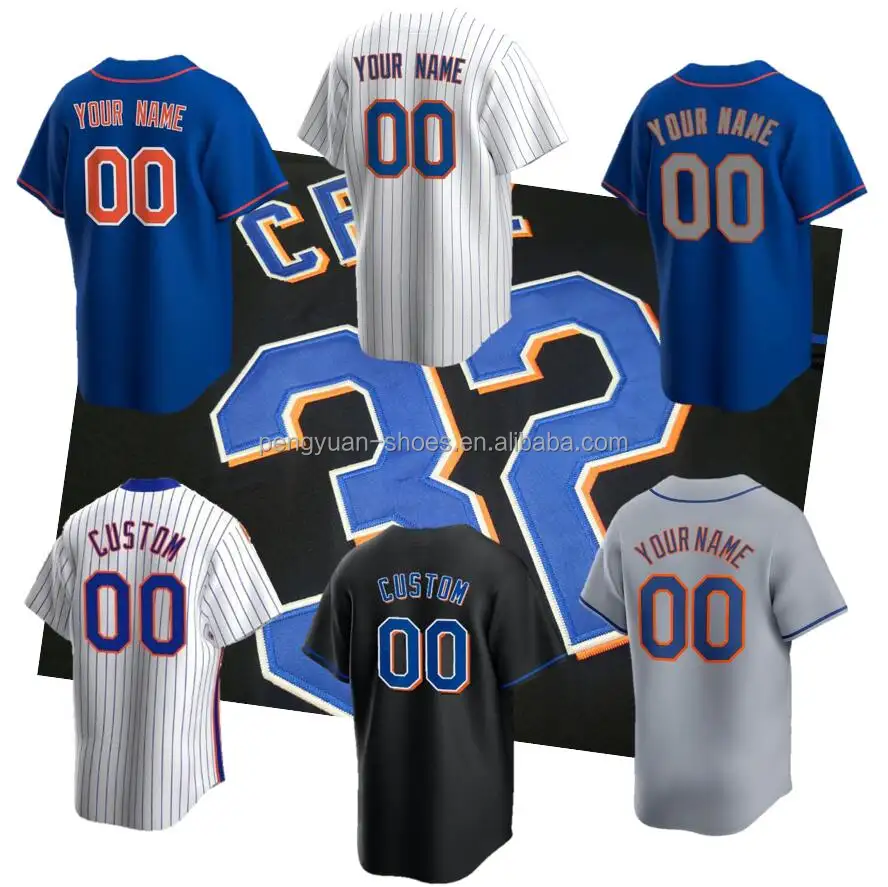 Camiseta de béisbol americana bordada con Logo de New York, Jersey de béisbol bordada con tu nombre y número, la mejor calidad