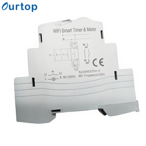 OURTOP ATMS1602 WiFi Smart Timer interruttore 16A 100-240V guida DIN telecomando per scaldabagno condizionatore d'aria - Product Image 4
