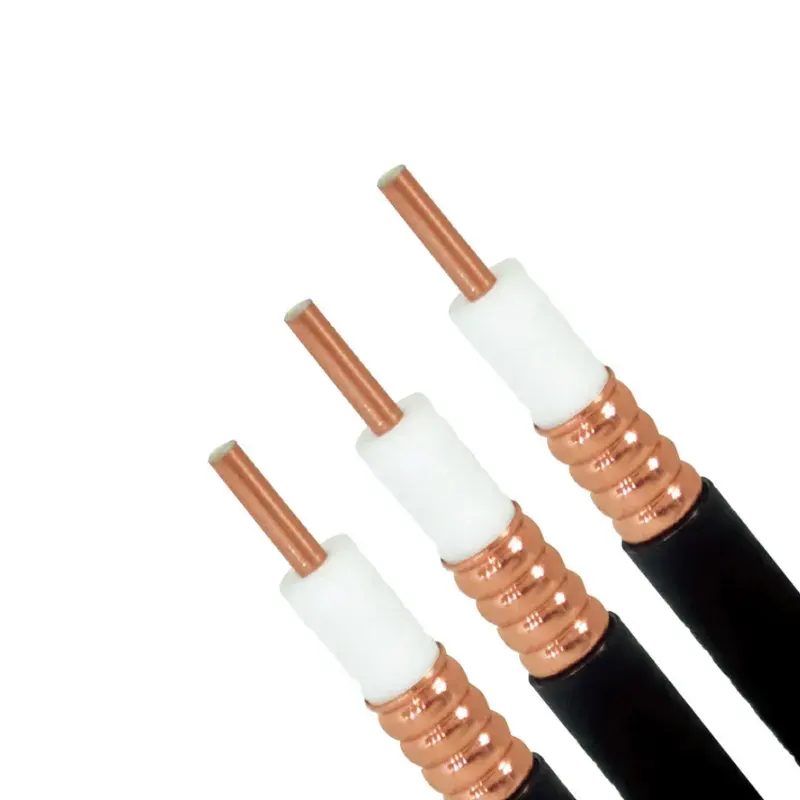 Heliax flexible coaxial cable 1/2" coaxial cable 1/4" coax cable LDF4 50a kable koaksial with black pe jacket