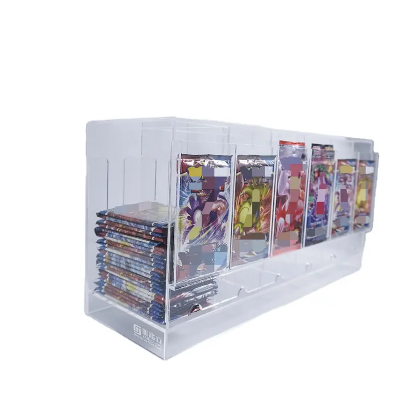 Nouveau pack booster acrylique Pokemoned en acrylique transparent à 6 fentes pour la collection