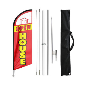 Open House bandiera di piume Banner agenti immobiliari Digital Open House segni di pubblicità aziendale reso resistente seta poliestere - Product Image 1