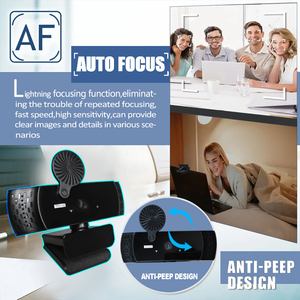 Cámara web USB de enfoque automático UHD 2K con micrófono para PC de escritorio, computadora de transmisión en vivo Android usada - Product Image 2