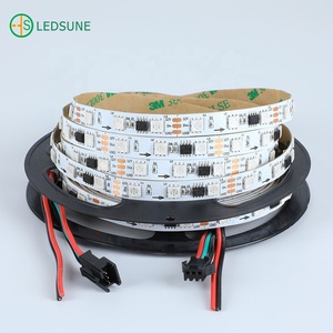 DC12V WS2811 indirizzabile RGB programmabile nastro LED 30 60 96 bianco nero PCB 5M 12V 24V WS2811 RGBIC striscia LED - Product Image 1