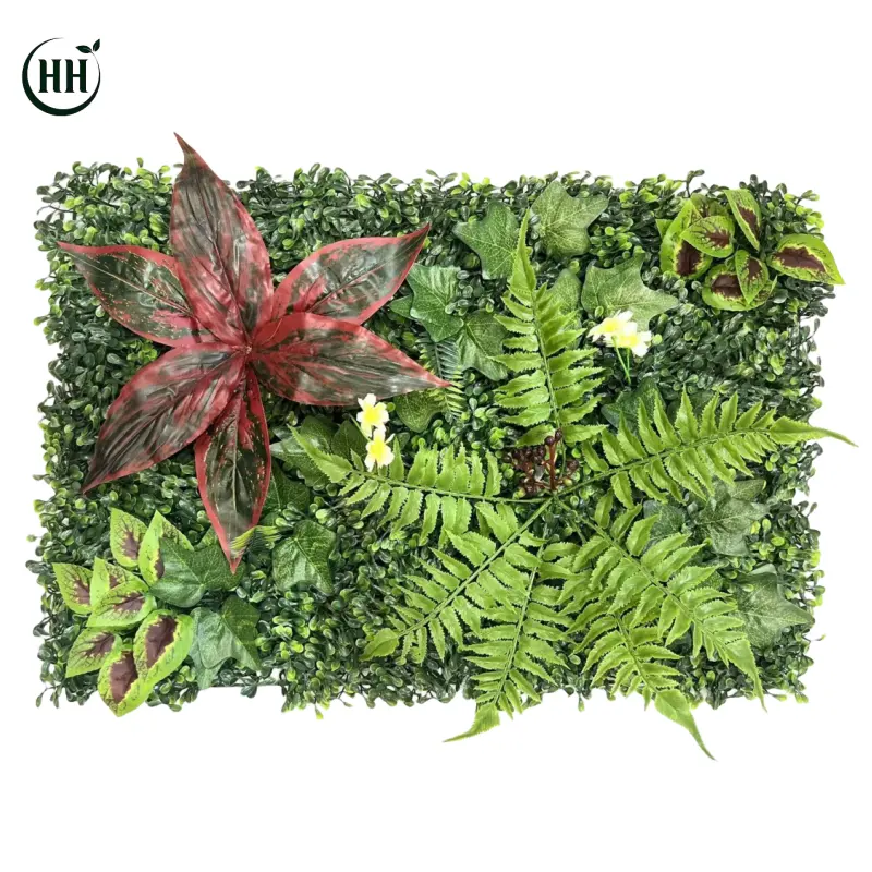 Hh 40*60cm appesa a parete per interni a casa piante artificiali in erba decorazione murale in finto legno di bosso