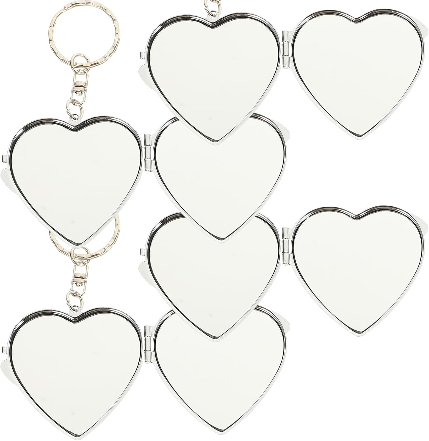 01 coeur porte-clés miroir