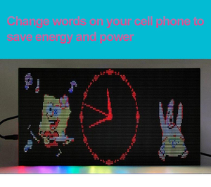 スマートアプリのプログラム可能なHDピクセルDiy Ultrathin LED小さなカラースクリーンフルカラー携帯広告画面電話変更ワード - Product Image 6