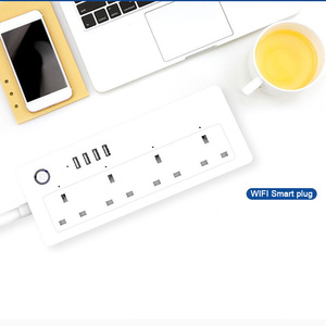 LEDEAST XS-A25 Voice Control Phone App Control Smart Life UK Plug <strong>Multi</strong> <strong>Function</strong> Wifi Outlet <strong>Socket</strong> <strong>With</strong> 4 <strong>USB</strong> Ports
