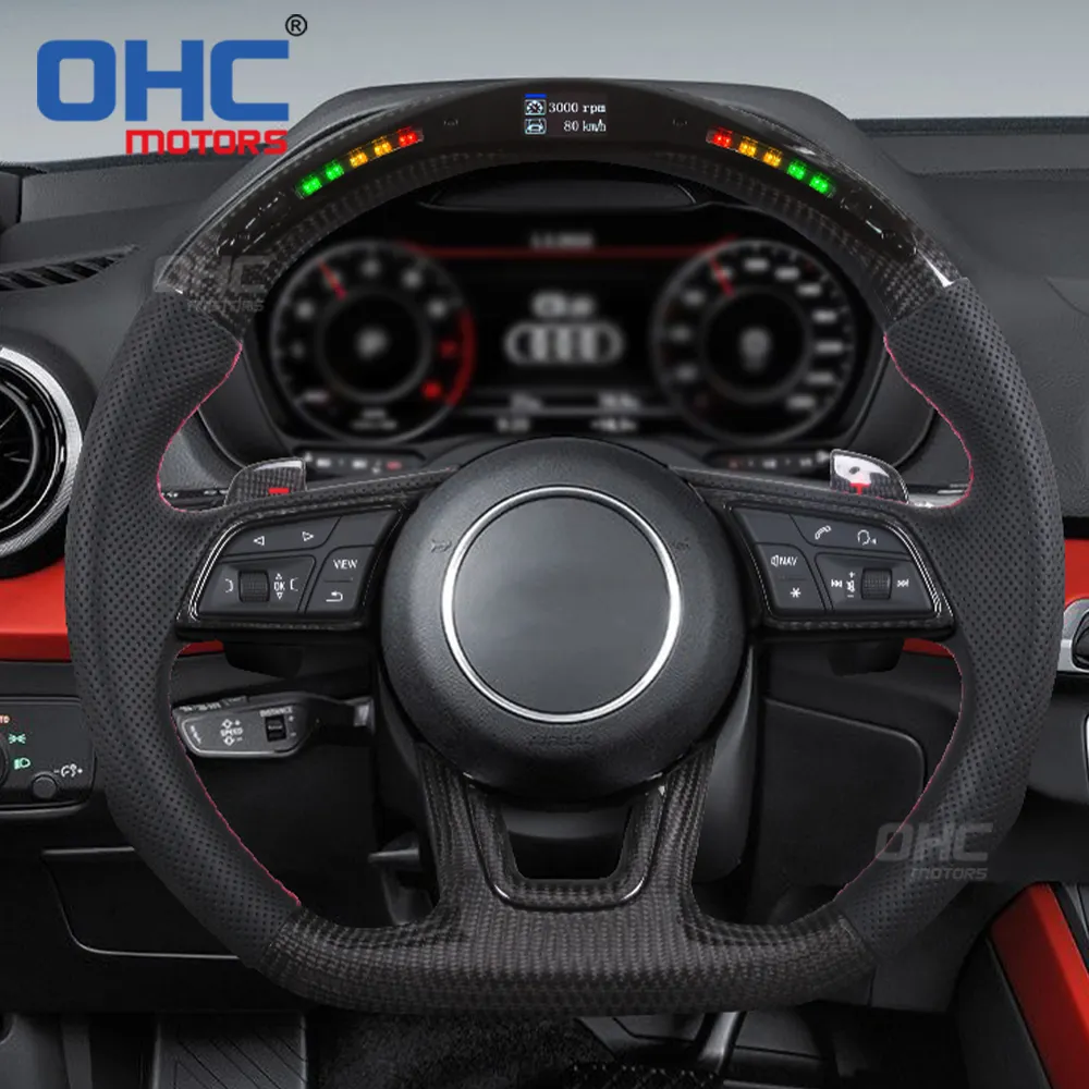 Car Steering Wheel for volant audi rs3 2018 led carbon fiber steering wheel ohc motors
