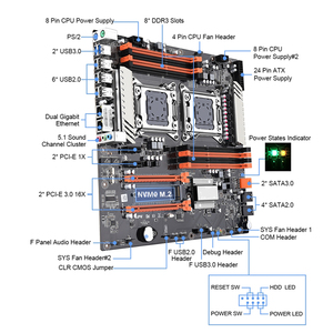 X79คู่สำหรับ Jingsha สก์ท็อปเมนบอร์ด2011ขาเกมสตูดิโอหลายเปิดคอมพิวเตอร์ Xeon E5 2680 V2ทดสอบที่สมบูรณ์แบบ - Product Image 4