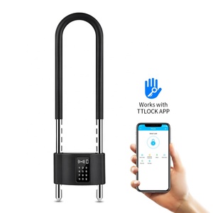 Tediton Candado Con Huella Digital Bike Cycling Mobilephone <strong>Scan</strong> Qr <strong>Code</strong> Smart Lock for Public Bike Bike Combination Lock - Product Image 1