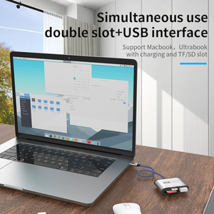 USB3.0 c型读卡器OTG适配器微型USB标清/tf卡读卡器，适用于Macbook智能手机数据传输电缆u盘读卡器 - Product Image 3