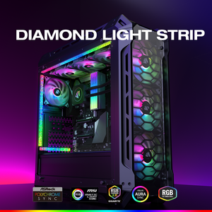 ASIAHORSE | אקריליק 2388ARGB LED הרצועה עם 5V 3 פינים 2388ARGB LED ו 4 פינים כותרת