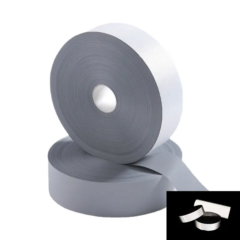 Polyester Tc Custom ized Aufnähen reflektieren der Streifen für Kleidung Tc/Polyester Material Hohe Sichtbarkeit Silberst reifen