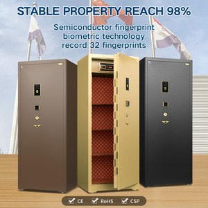 China Manufacture Solid Steel <strong>Patented</strong> Dual Rows <strong>Lock</strong> Bolts Fingerprint <strong>Lock</strong> Large Size Safe <strong>Box</strong>