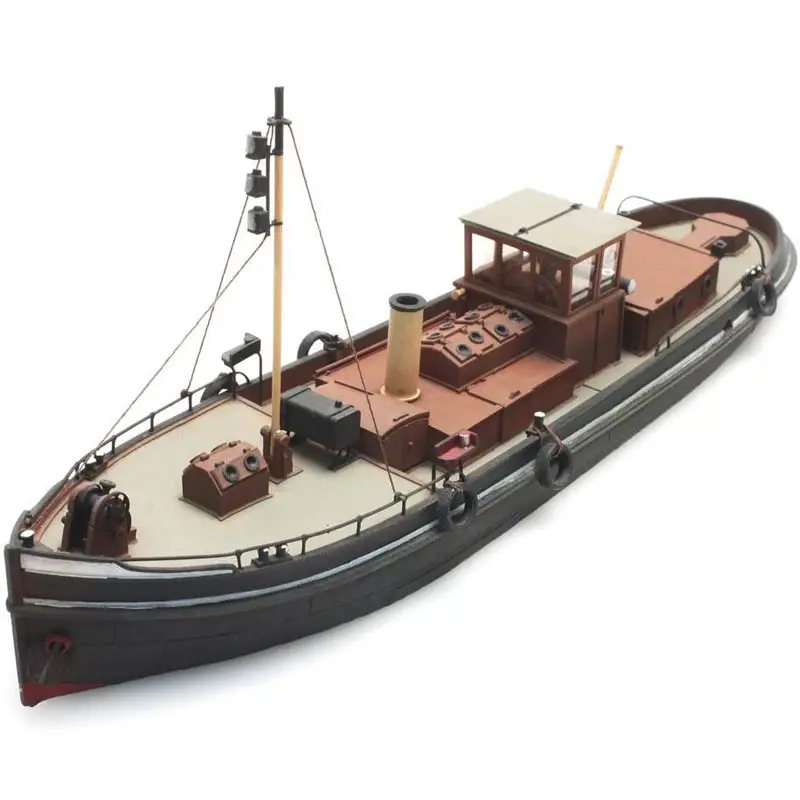 Barcaza de Río de poliresina personalizada, casa de piloto, barco de ferrocarril, crucero, modelo canal steam tug, kit de resina