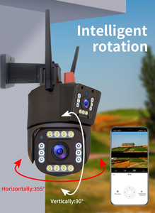 Cámara IP WIFI para exteriores de 12MP con zoom 10X y sensor CMOS de tres lentes PTZ de 4MP Función de visión nocturna de compresión de video H.265