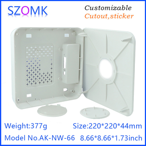 SZOMK Wifi gateway gsm scatola di plastica Wireless Router Enclosure per dispositivo elettronico iot AK-NW-66/220*220*44mm - Product Image 3