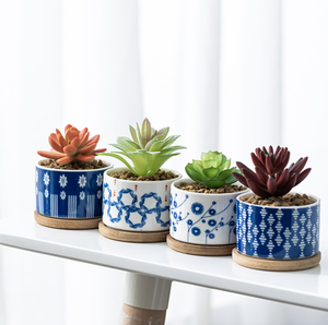 日式小陶瓷方锅韩式植物烤风肉质图案花园广场跨界专用锅 - Product Image 4