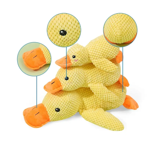 Cuddle Duck Interactive Sound Toy for Small <strong>Medium</strong> Dogs Durable Soft <strong>Plush</strong> with Squeaker Bite-Resistant Nylon Fur for Parties - Product Image 6