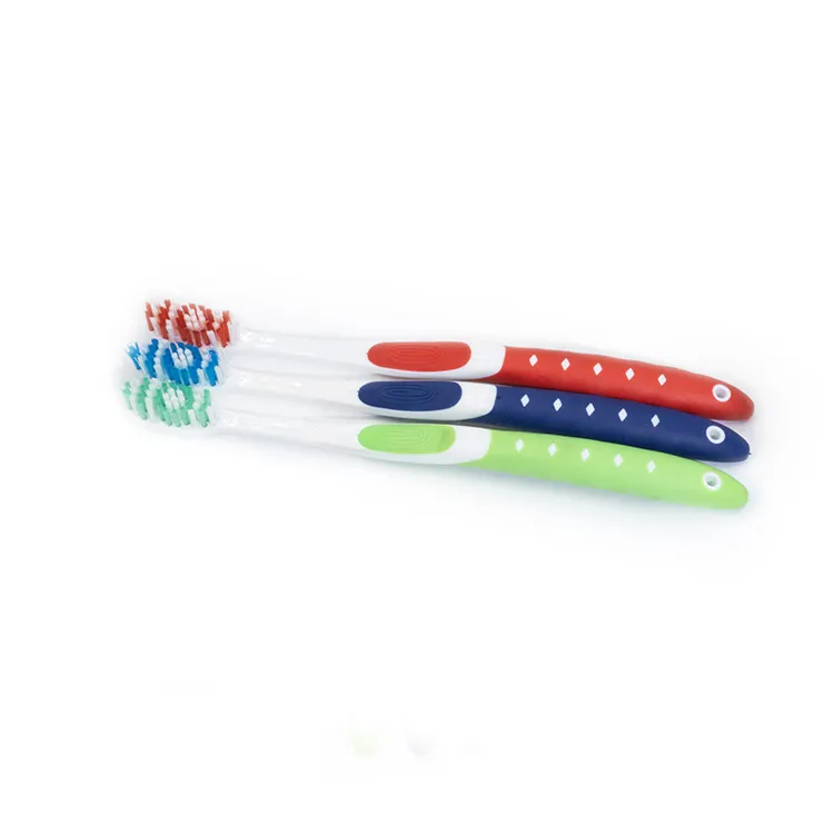 Brosse à dents adulte de soins dentaires de qualité supérieure brosse à dents plus fonctionnelle avec massage des gencives et nettoyeur de langue