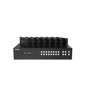 HDbaseT matrix 8x8 4K@60hz 120m 393ft CEC POC Support Commands and <strong>Remote</strong> Control WEB GUI - Product Image 1