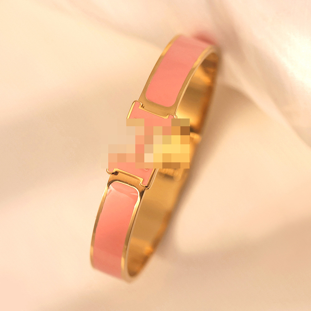 10mm surface drop glue wide version pink 18k gold