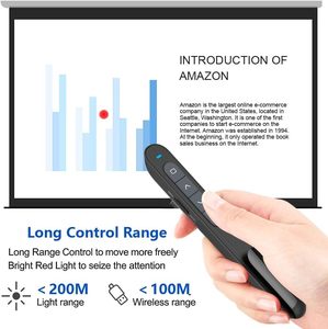 Presentatore senza fili con puntatore Laser puntatore di presentazione Wireless rosso Laser senza fili presentatori Controller PPT - Product Image 1