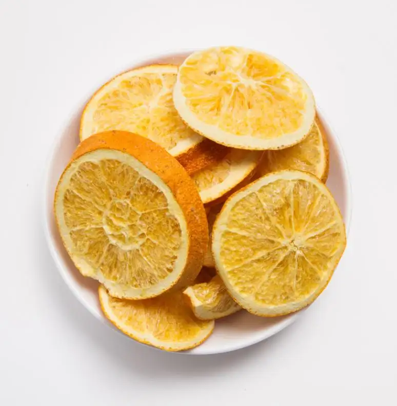 Rebanadas de naranja secas y crujientes, frutas de naranja FD sin aditivos, para té o chocolate, venta al por mayor