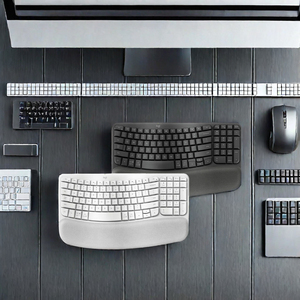 Bargain Goods Original Logitech Wave <strong>Keys</strong> Usb Dual Mode Backlight Waterproof Rechargeable Wireless Mechanical Ergonomic <strong>Keyboard</strong> - Product Image 2