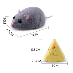 Kablosuz uzaktan kumanda Mini fare kedi oyuncak, peynir kızılötesi uzaktan kumanda simüle kedi oyuncak ve korkutucu arkadaşlar oyuncaklar - Product Image 6