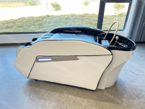 Lüks Modern tay kuaför sandalyesi salon şampuan yatak için 4d tam vücut elektrikli kafa spa masaj koltuğu - Product Image 3