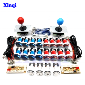 Zero Delay Arcade-Schrank Kit 5V LED Transparent Schwarz Druckknopf schalter SANWA Joystick 2 Player COIN USB PC Raspberry Pi - Product Image 1