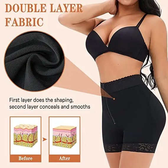 DGCHIC-ropa interior acolchada para mujer, Realzador de glúteos de encaje de cintura alta, moldeador de cuerpo, bragas de Control de barriga