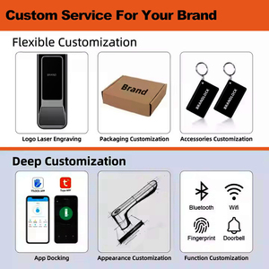 Tuya interfono Video controllato da APP 3D Face Camera Smart Lock con chiave digitale con Password Card per porta di vetro - Product Image 6