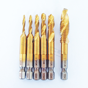 HSS 6pcs组合钻头螺纹丝锥套装，带1/4英寸六角柄公制UNF BS盒套件包 - Product Image 2