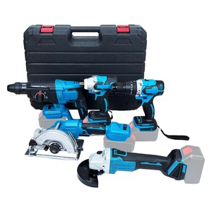 YOUTAI Drop Shipping <span class=keywords><strong>5</strong></span> <span class=keywords><strong>in</strong></span> <span class=keywords><strong>1</strong></span> fırçasız lityum matkap yüksek güç elektrik anahtarı açı öğütücü pil Combo güç aracı seti - Product Image 3