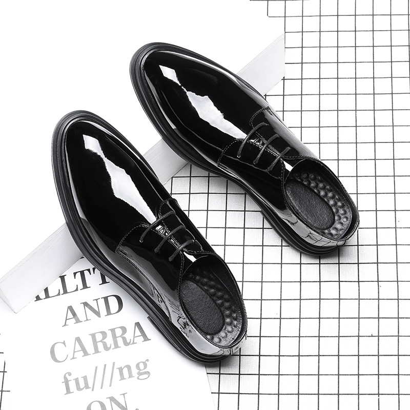Genuine Leather Stylish Shoe Casual Dress Formal Loafers Men Black S219-3531 ((STOCK ITEM) 7 PRISTINE