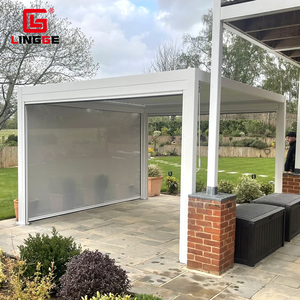 4mx5m nhà Nho bioclimatic nhôm Pavilion 20x14 sợi thủy tinh pergolas 6x6 500x500 Composite Trung Quốc pergola - Product Image 2