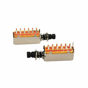 Rosso nero blu ad angolo retto del PWB terminale self lock no serratura a scatto push button switch - Product Image 5