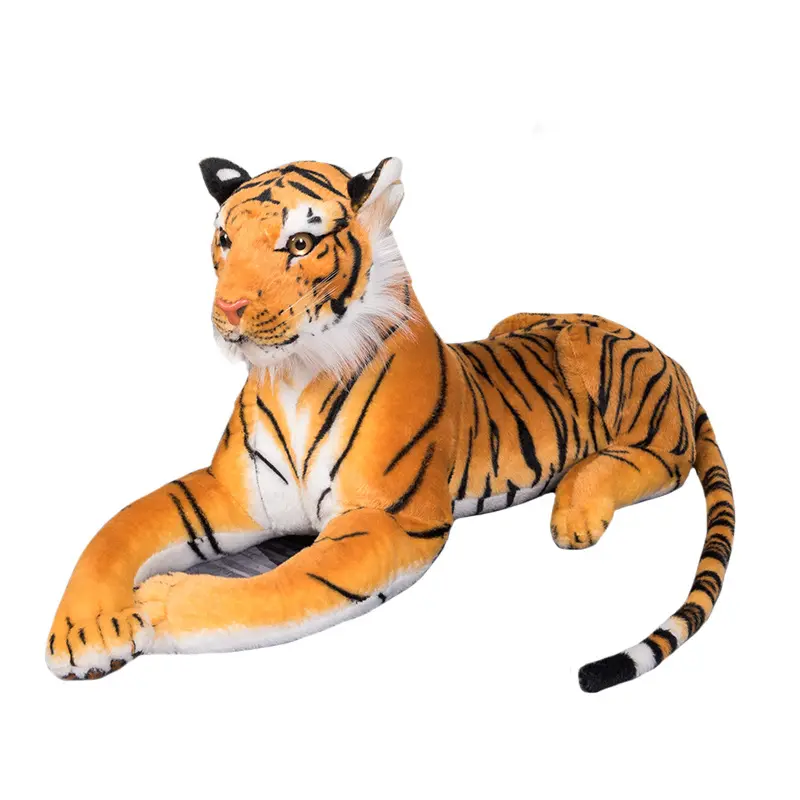 Brinquedos do luxuoso do tigre Figuras de sentado do tigre decoradas com os brinquedos do luxuoso em um animal simulado do luxuoso do jardim zoológico do tigre Segure as bonecas da máquina