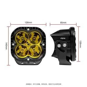 <strong>5</strong> Inch 80W <strong>LED</strong> Cube Spot Driving Beam Fog Amber Off Road Work Light for Off-road Vehicles Auxiliary <strong>Led</strong> Lights - Product Image 2