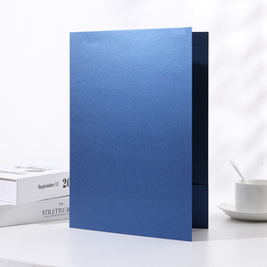 Customized Blue Pearlescent Paper <strong>Book</strong> High-End Thickened <strong>Contract</strong> Envelope with Hot Stamping Logo Enterprise Specific Design - Product Image 6
