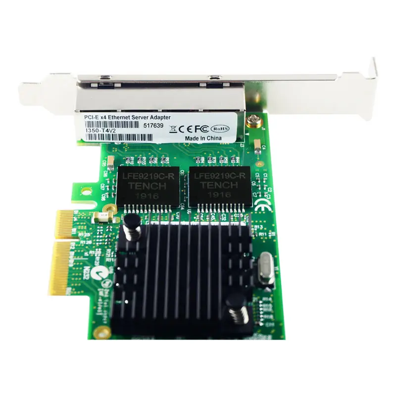 Intel I350T4V2 1000 Basis T Quad Port RJ45 PCI Express x4 Low Profile Netzwerk adapter PCIe Gigabit Server NIC