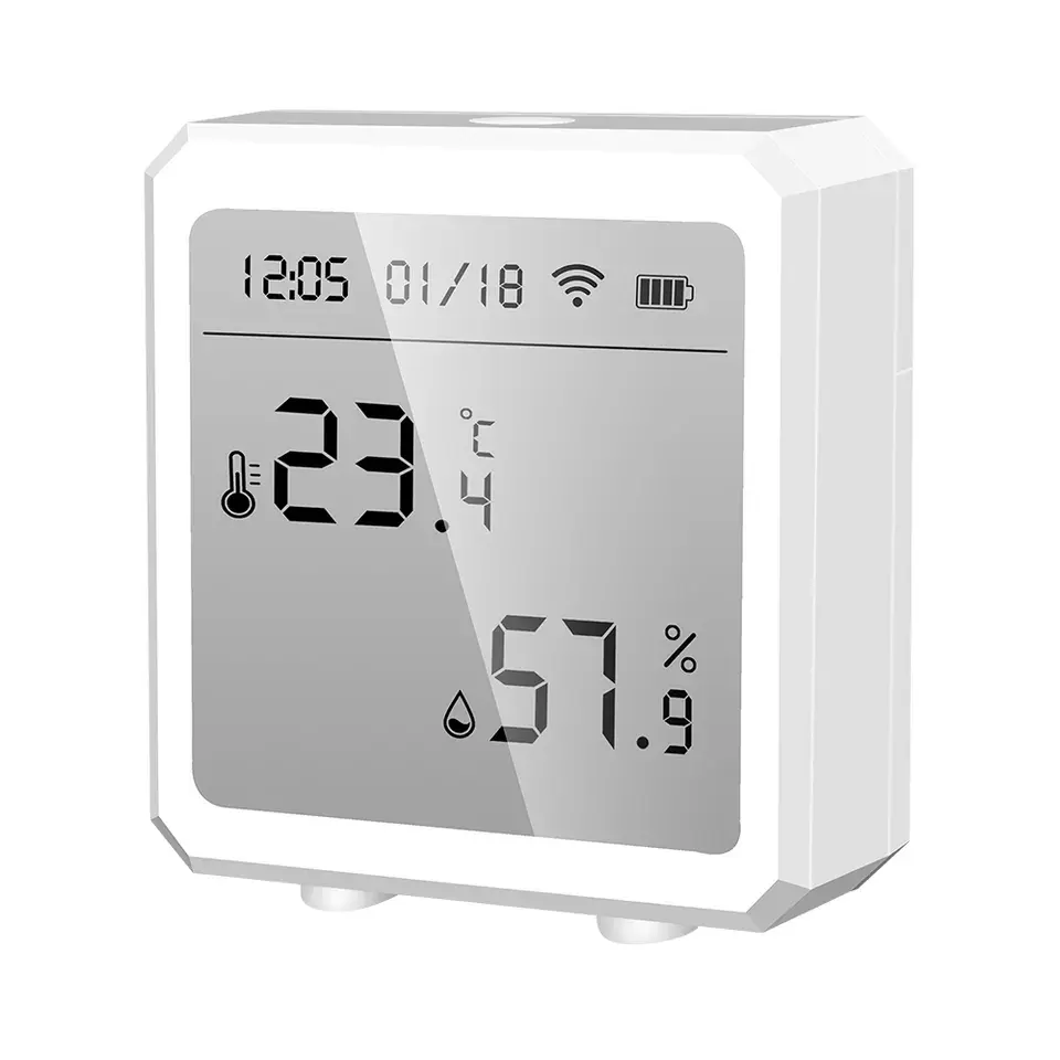 Внутренний гигрометр-термометр с ЖК-дисплеем для умного дома 0% ~ 99% RH Tuya Wi-Fi датчик температуры и влажности с сигнализацией