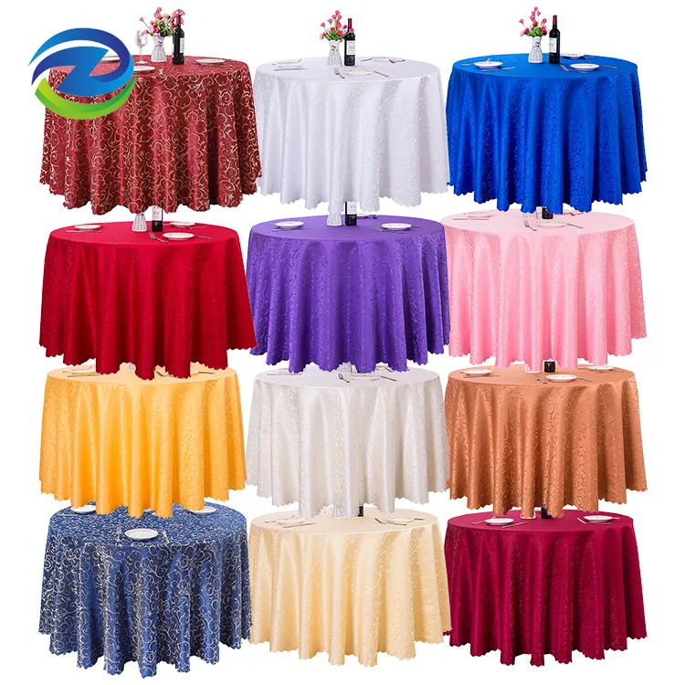 Pano de mesa de poliéster personalizado, pano de mesa para casamento, hotel e decoração de casa, fácil de limpar, lavável, capas para mesa